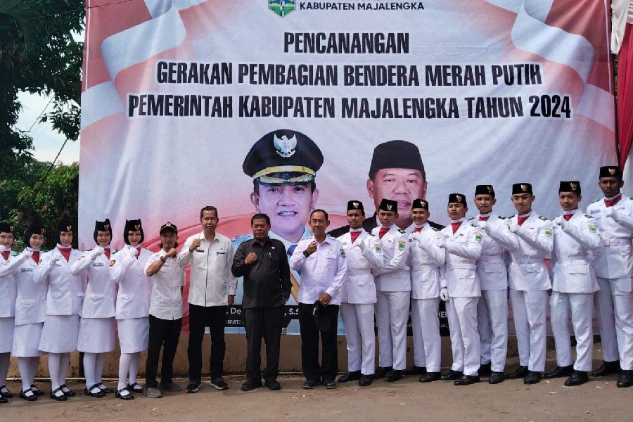 Pemkab Majalengka Canangkan Pembagian 10 Juta Bendera Merah Putih