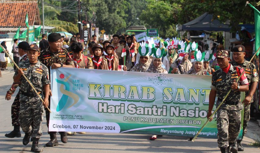 Puncak HSN, PCNU Kabupaten Cirebon Ajak Santri Sukseskan Pilkada