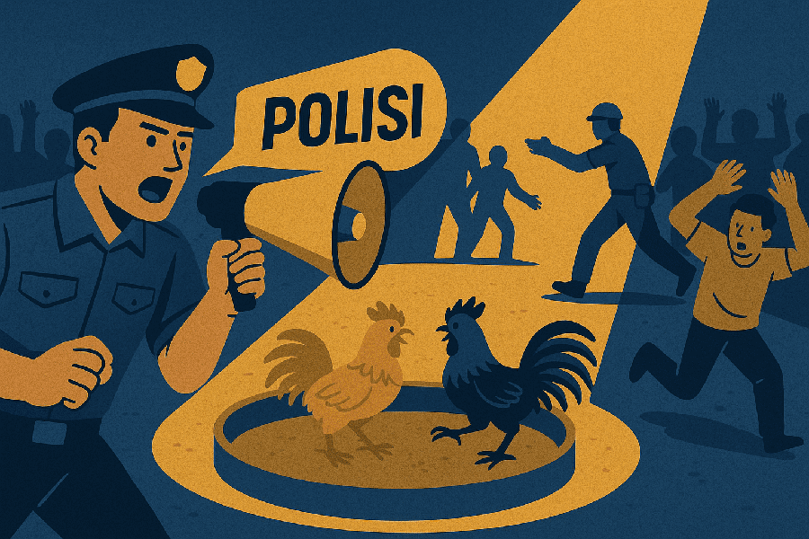 Polsek Kapetakan Gerebek Sabung Ayam, Pelaku Lari Tunggang Langgang
