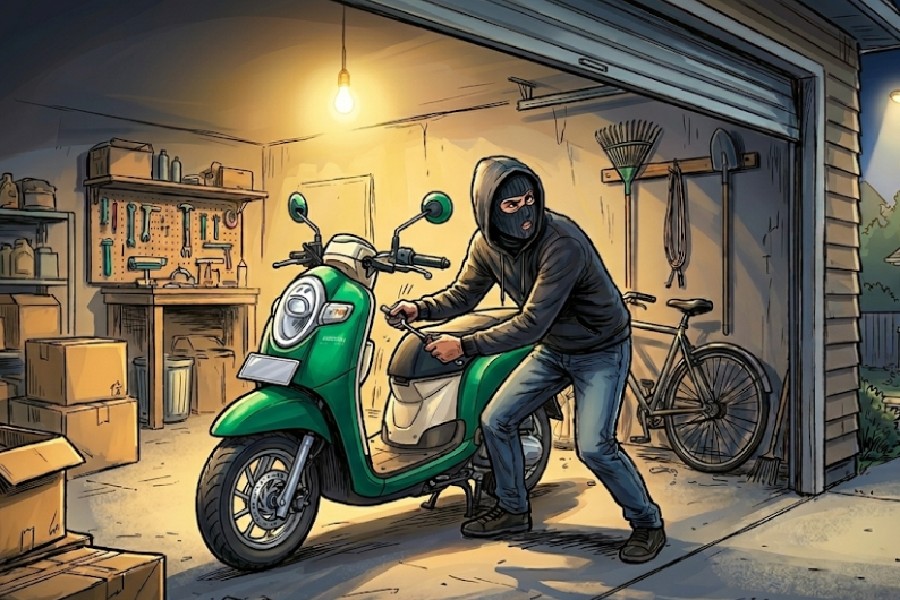 Gagal Beraksi, Maling Motor Tertangkap Warga Saat Dorong Scoopy